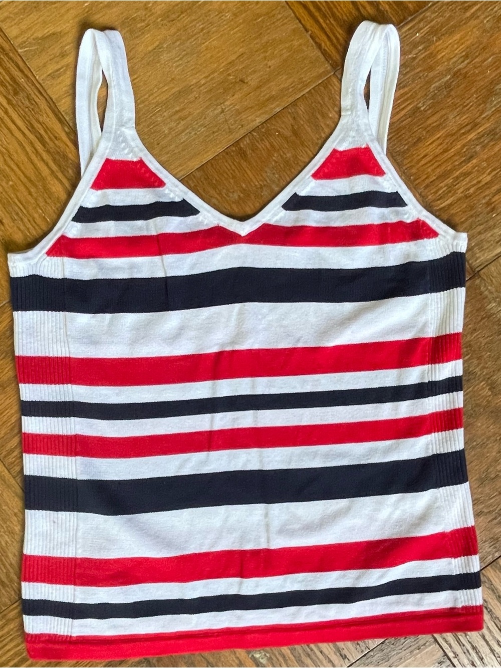Patriotic Tank Top Large ~ Patriotic Stripes ~ Soft Knit Fabric